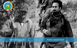 Sarkawt Samadi (L) and Kawa Jawanmard (R), Kurdistan Democratic Party of Iran (KDPI) Peshmerga, were killed on Tuesday in clashes with Iranian forces. Photo: KDPI