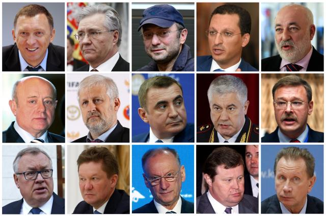Prominent Russian businessmen and officials on U.S. sanctions list